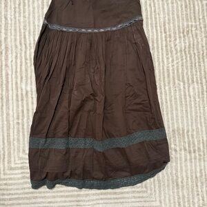 Valerie Stevens Chocolate Brown Midi Skirt